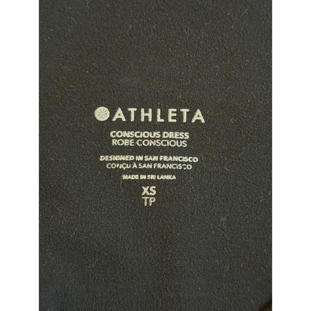 Athleta Conscious Dress Black‎ Women's XS A-Line with Pockets LBD - Picture 5 of 12